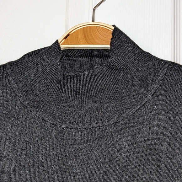 Cider High Neck Knit Long Sleeve Top Sweater‎ Curve & Plus 4X Black NWT - Picture 7 of 12